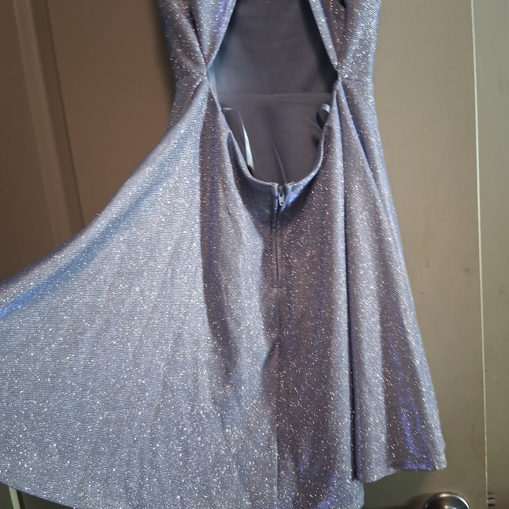 City Studio Light Purple Dress with Sparkle Detail - Picture 5 of 6